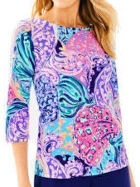 Lilly Pulitzer Waverly Multi All That She Wants Top  Small